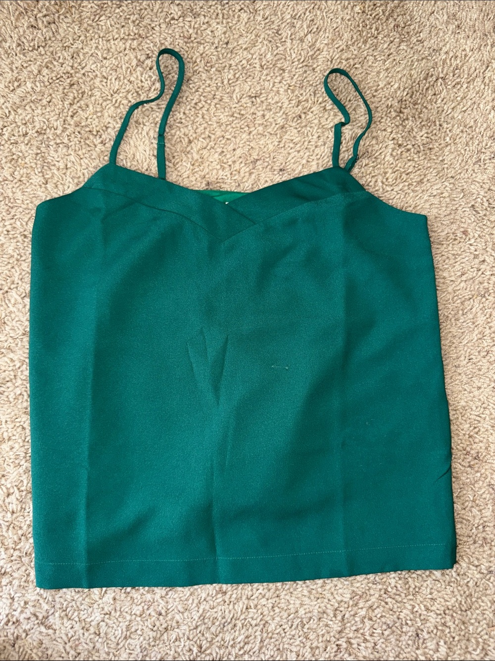 J. Crew Green Spaghetti Strap Camisole
